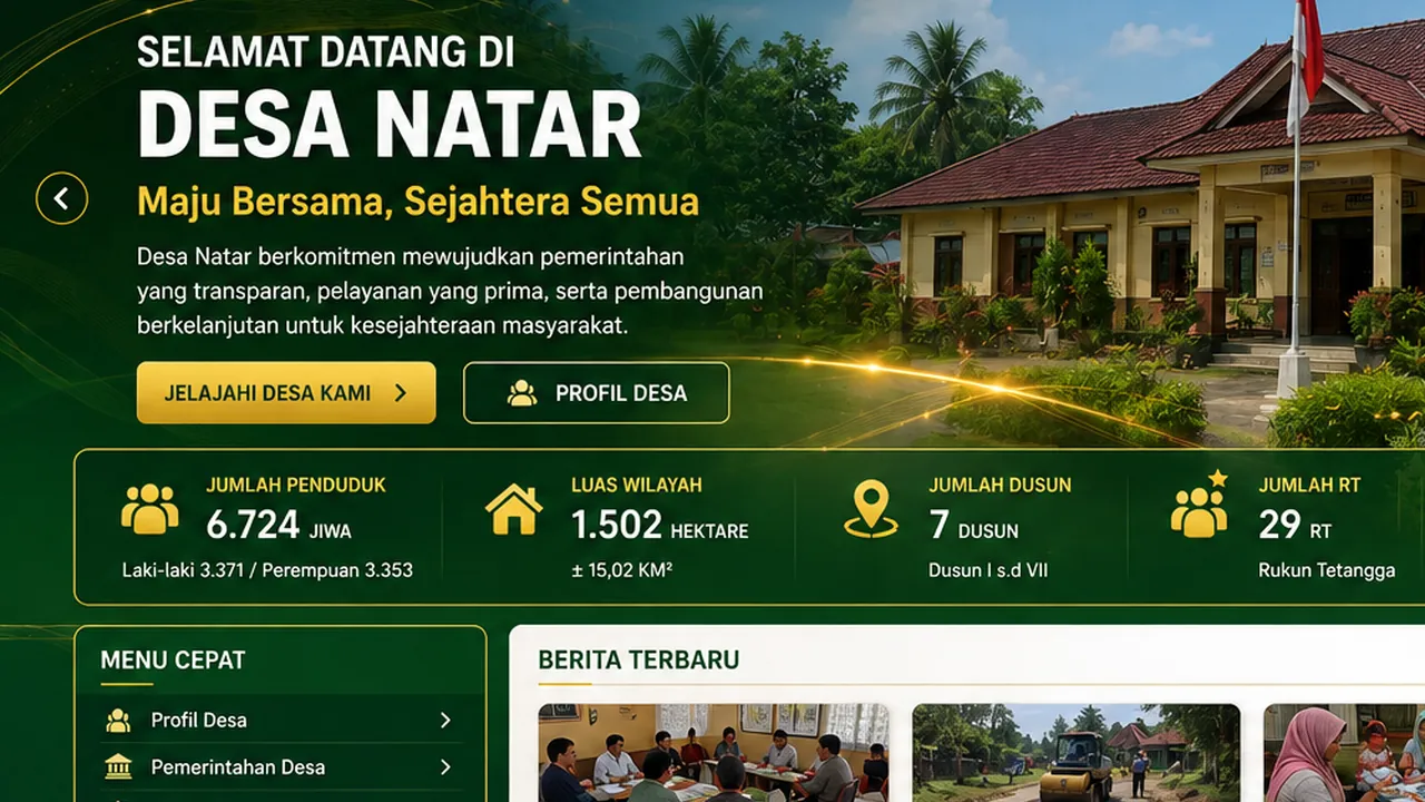 Ilustrasi lingkungan Desa Natar